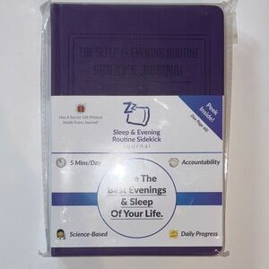 Purple Sleep & Evening Routine Journal. New in original packaging.